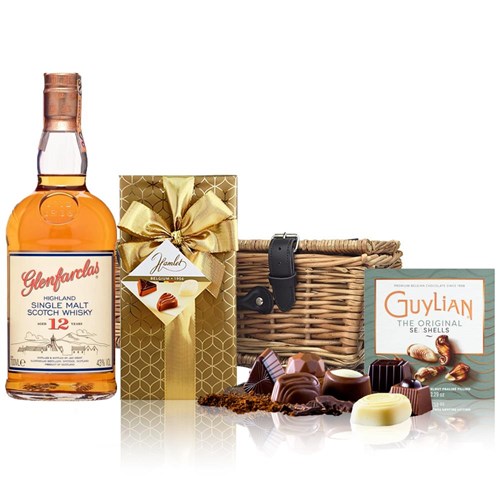Glenfarclas 12 Year Old Whisky 70cl And Chocolates Hamper